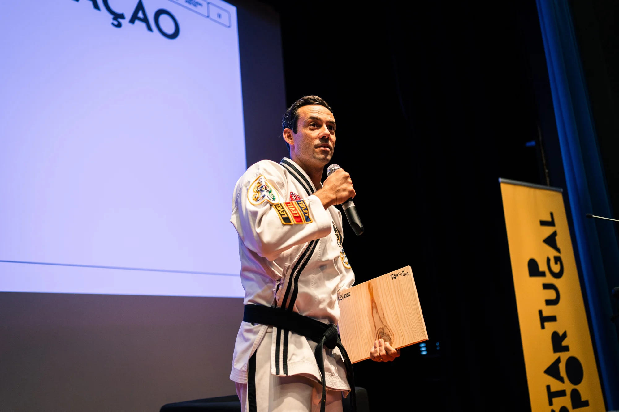 Pedro Tânger numa ação corporativa